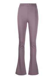 Off-White logo-debossed split-seam leggings - Purple