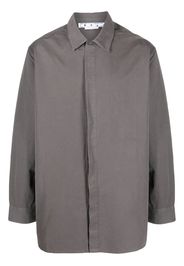 Off-White embroidered-logo oversized-cut shirt - Grey