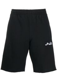 Off-White script logo track shorts - Black