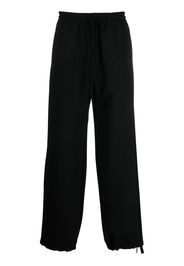 Off-White embroidered logo straight-leg sweatpants - Black