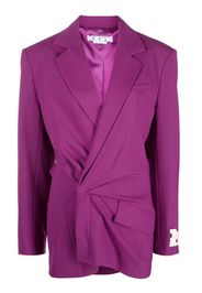 Off-White wrap-style blazer dress - Purple