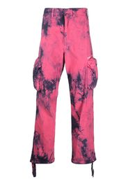 Off-White tie-dye cargo pants - Pink