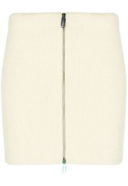 Off-White zip-front knit skirt - Neutrals