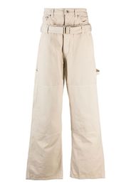Off-White belted wide-leg trousers - Neutrals