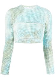 Off-White Double tie-dye cut-out top - Blue