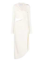 Off-White Vi-Crepe draped midi dress