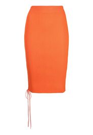 Off-White Vanise lace-up skirt - Orange