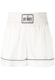 Off-White SATIN PAJAMA SHORTS