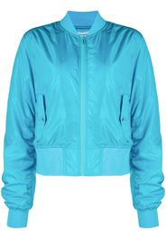 Off-White Diag-stripe print bomber jacket - Blue