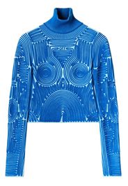 Off-White Flower Vortix embroidered top - Blue