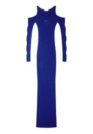 Off-White ribbed cut-out dress - Blue