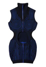 Off-White Vortix Hole knitted minidress - Black