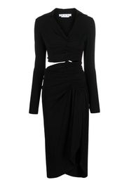 Off-White cut-out draped dress - Black