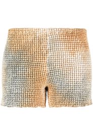 Off-White smocked tie-dye shorts - Neutrals