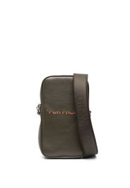 Off-White slogan-print leather bag - Green