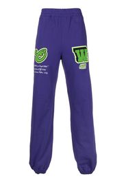 Off-White logo-patch track pants - Purple