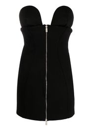 Off-White zipped strapless minidress - Black