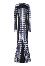 Off-White geometric-print maxi dress - Blue