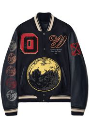 Off-White patch-detail bomber jacket - Black