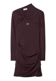 Off-White Off Stamp twist-detail minidress - Brown