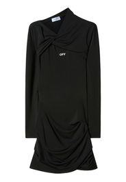Off-White Off Stamp twist-detail minidress - Black