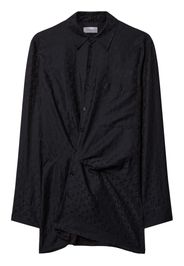 Off-White Off jacquard twisted shirtdress - Black