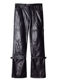 Off-White Carpenter leather trousers - Blue