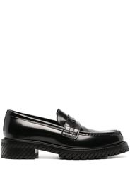 Off-White chunky-sole leather loafers - BLACK BLACK