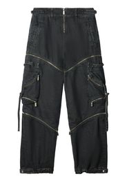 Off-White zip denim cargo pants - Grey