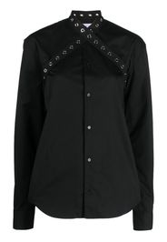Off-White eyelet-strap cotton shirt - Black