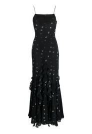 Off-White Moon-print ruffled maxi dress - Black