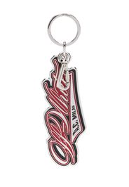 Off-White x AC Milan logo-plaque keyring - Silver