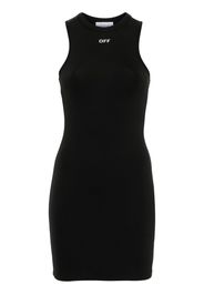 Off-White Sleek Rowing logo-print mini dress - Black