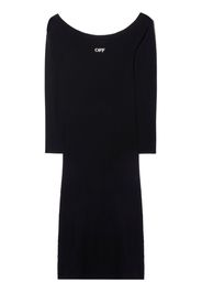Off-White Off Stamp off-shoulder dress - Black