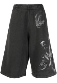 Off-White Saint Matthew-print track shorts - Black
