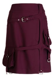 Off-White cargo buckle-strap midi skirt - Purple