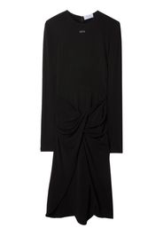Off-White twist-detail midi dress - Black