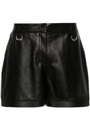 Off-White high-waisted leather shorts - Black