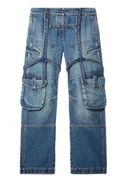 Off-White harness-detail cargo jeans - Blue