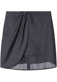 Off-White pinstripe draped miniskirt - Grey