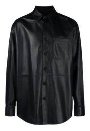 Off-White panelled lambskin overshirt - Blue