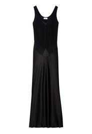 Off-White lace-panel satin maxi dress - Black