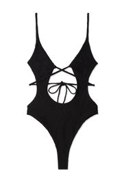Off-White Tattoo jacquard swimsuit - Black