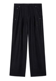 Off-White wide-leg linen trousers - Black