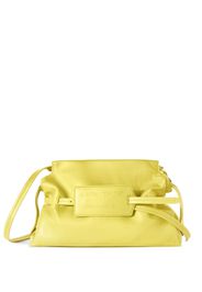 Off-White Zip Tie leather clutch bag - Green