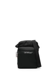 Off-White logo-print messenger bag - Black