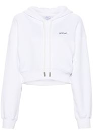 Off-White floral-print cropped hoodie