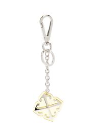 Off-White Jitney-charm key ring - Silver