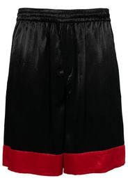 Off-White logo-print wide-leg track shorts - Black