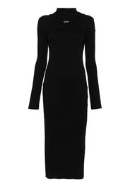 Off-White Off Stamp Rib Round dress - 1001 BLACK WHITE